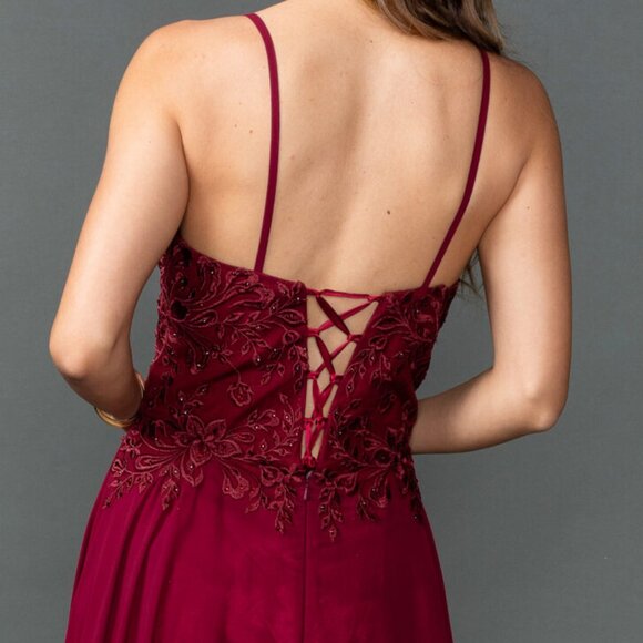 New A-Line Chiffon Mother Of Bride Dress w/ Lace Embroidery & Bolero DQ 4542 - Picture 5 of 9